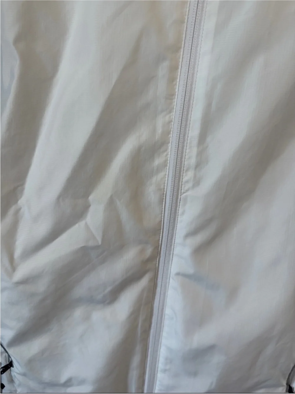 Adidas White and Blue Hooded Windbreaker Jacket - Men's size M